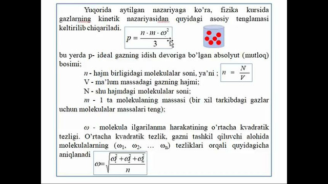 2-mavzu.Ideal va real gazlarning asosiy qonunlari