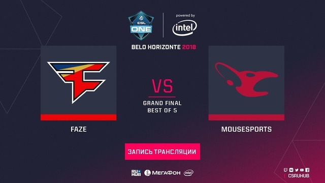 ESL One Belo Horizonte 2018: FaZe vs Mousesports (GRAND FINAL) CS:GO