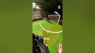 Man Does Flip On Bike While Scoring Football Goal | People Are Awesome #shorts