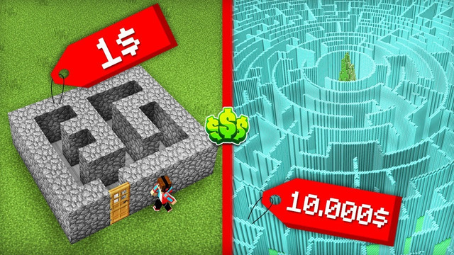 ЛАБИРИНТ ЗА 1$ ПРОТИВ ЛАБИРИНТ ЗА 10000$ В МАЙНКРАФТ | Компот Minecraft