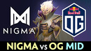 NIGMA vs OG mid battle — Topson SIGNATURE Invoker vs w33 Visage