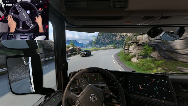 Scania Super in Norway – ETS2 with graphics mod | Moza Truck Steering Wheel