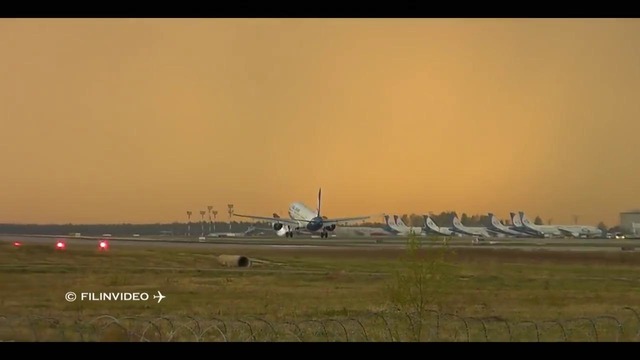 Молния за 5 секунд до посадки Аэропорт Домодедово 2.05.18