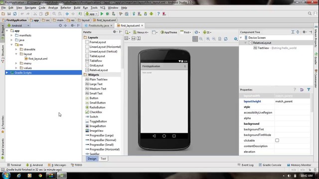 Android Studio tutorial – 01 – Hello world application