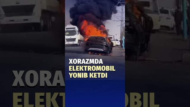 Xorazmda 29-mart kuni elektromobil yonib ketdi