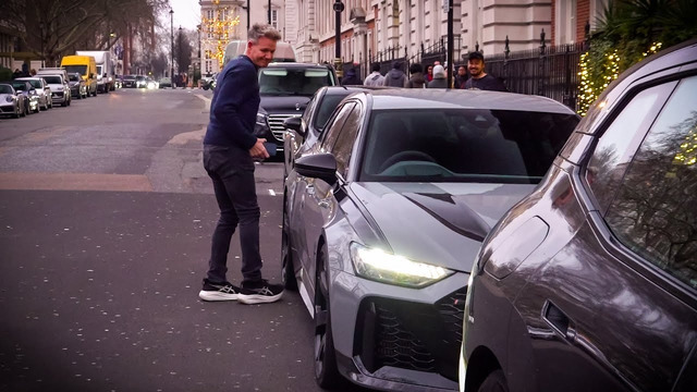 Gordon Ramsay driving his new Audi RS6 GT in London
