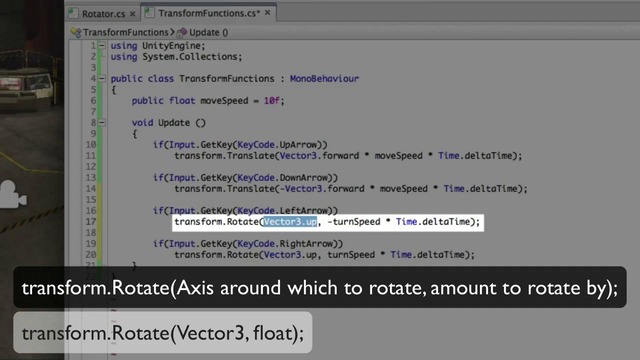 Translate and Rotate – Unity Official Tutorials – YouTube