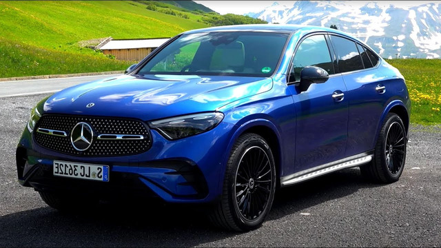 NEW 2024 Mercedes Benz GLC 400 e 4MATIC Coupe Spectral Blue Metallic in Details 4k