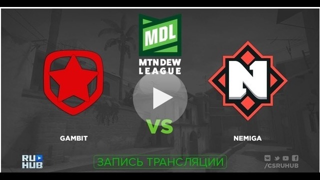 ESEA Mtn Dew League – Gambit vs Nemiga (Overpass)
