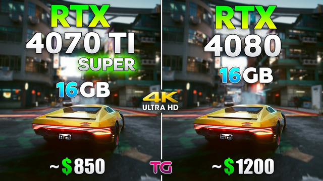 RTX 4070 Ti SUPER vs RTX 4080 – Test in 4K
