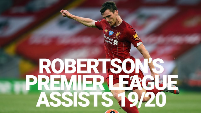 Liverpool FC. Every Andy Robertson Premier League assist 2019/20