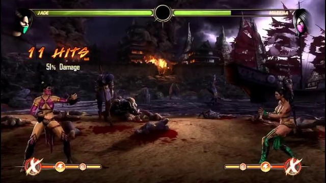 Mortal Kombat 9 – Jade 40-59% Combos (в собственном исполнении)