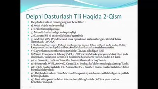 Delphi dasturlash tili. Dars 1