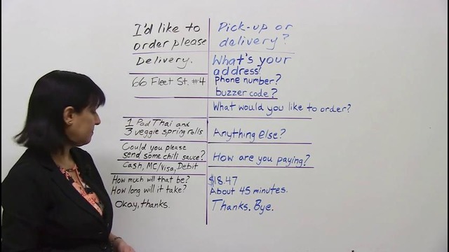 Real English – Ordering food on the phone