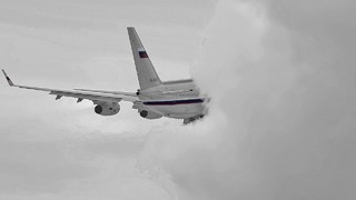 ИЛ-96 – Невидимый взлет или Уход в снежную бурю Внуково 2019