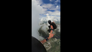 Skydivers Link Up While Free Falling | Big Air | People Are Awesome #shorts