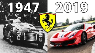 Эволюция развития автомобилей Ferrari 1947 – 2019