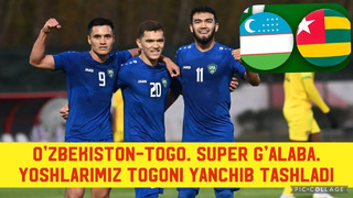 O’zbekiston U22 – Togo U23. Super G’alaba. Ajoyib Gollar. O’rtoqlik Uchrashuvi. 22.03.2023