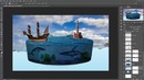 3d circle of sea water photo manipulation photoshop tutorial cs6 cc