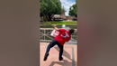 Sign Spinner Displays Impressive Skills