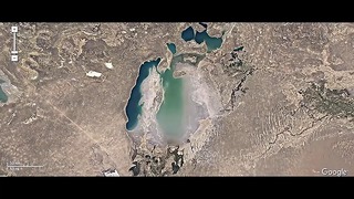 Аральское море: динамика обмеления с 1984 по 2017 год