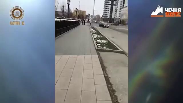 Рамзан Кадыров один прогулялся по городу Грозный