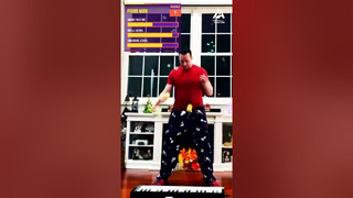 Man Plays Floor Piano With Tennis Balls | People Are Awesome #extremesports #shorts