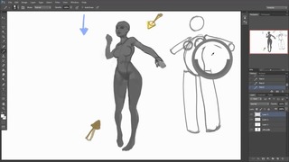 Рисование персонажей (урок #7) Как рисовать женскую фигуру Часть3