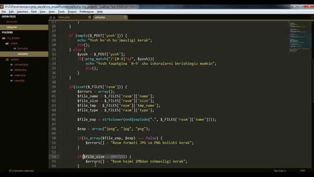 PHP #30 – Dars. PHP image upload, Rasm yuklash