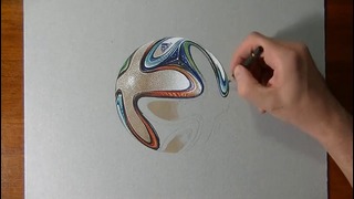 Рисование реалистичного мяча Бразука / Drawing realistic ball Brazuka