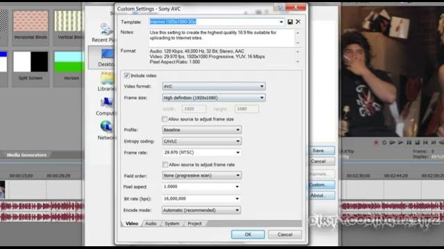 Sony Vegas Pro 10 Tutorial: How to render 720p & 1080p HD videos