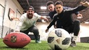Football vs Soccer Trick Shots – Dude Perfect