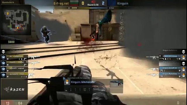 E frag vs Kinguin, FaceIt Closed Qualified, map 2 mirage