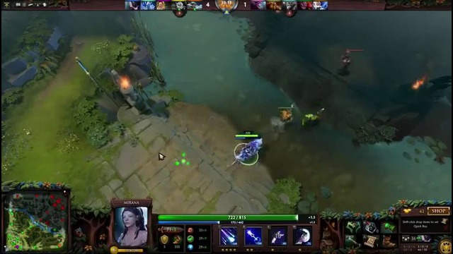 NaVi.Dendi plays Mirana Captain Draft + commentary