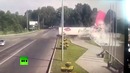 В Новокузнецке большегруз на полном ходу врезался в стелу