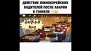 Поведение водителей в Южной Корее в случае аварии