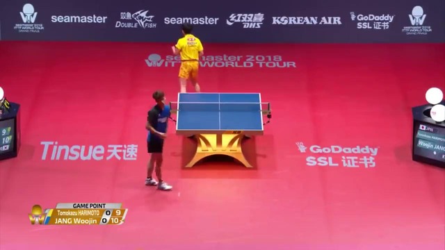 Tomokazu Harimoto vs Jang Woojin – 2018 ITTF World Tour Grand Finals (1-4)