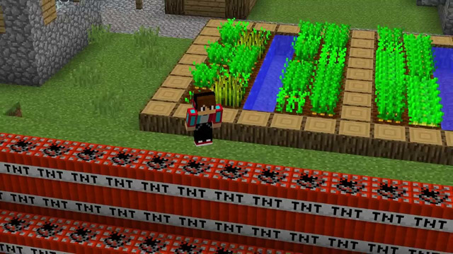 ЗАЧЕМ ЖИТЕЛИ ПОСТРОИЛИ ЯМУ ИЗ ДИНАМИТА В МАЙНКРАФТ | Компот Minecraft