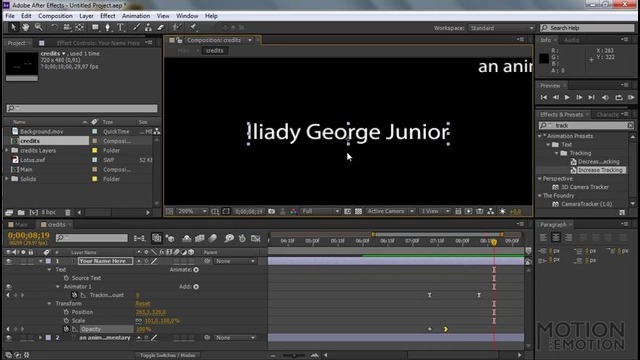 Уроки Adobe After Effects. Анимация текста