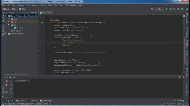 JavaFX Java GUI Tutorial – 14 – ComboBox