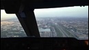 Заход на посадку в а/п Майами Боинг 747-400 Трансаэро
