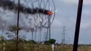 Красиво горят ветрогенераторы