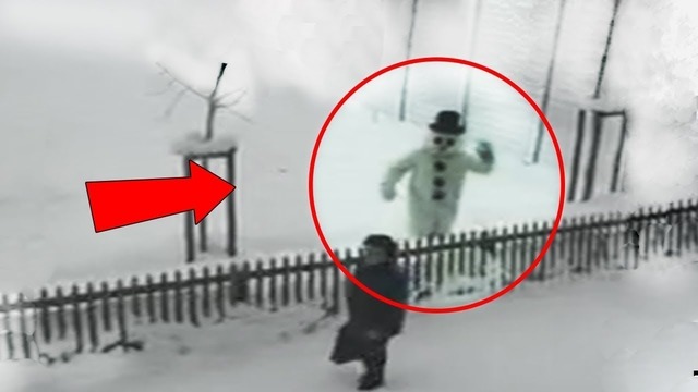 8 жутких существ в снегу, снятых на камеру
