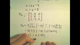 Cramer’s Rule to Solve a System of 3 Linear Equations – Example 1