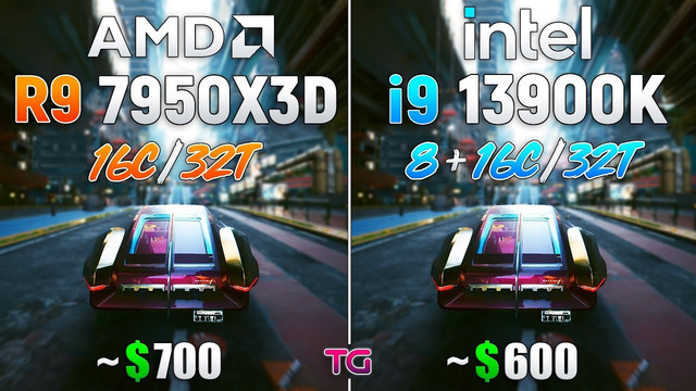Ryzen 9 7950X3D vs Core i9 13900K – Test in 10 Games
