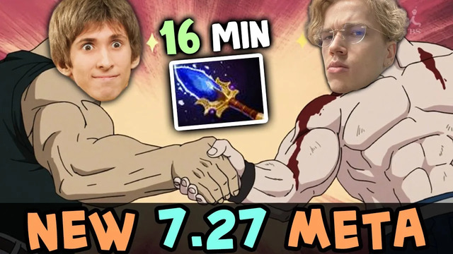 Topson and dendi testing 7.27 meta — fast aghs on this hero