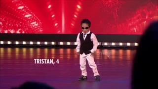 4-летний шкет танцует Gangnam Style на шоу талантов в Бельгии