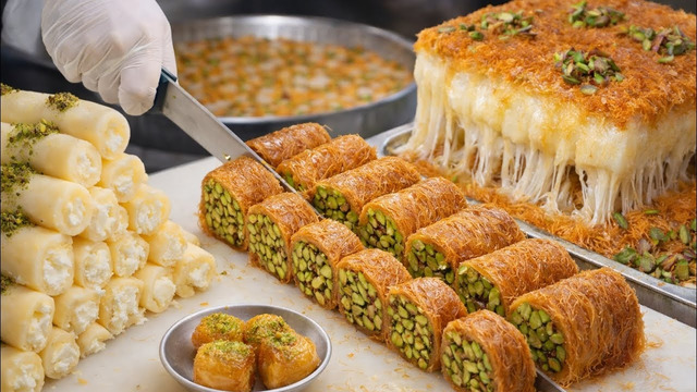 Authentic Middle Eastern Dessert Making | Fresh Kunafa & Baklava