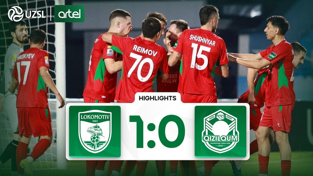 Superliga 11-tur. Lokomotiv – Qizilqum bahsida kiritilgan gol va xavfli vaziyatlar (Highlights)
