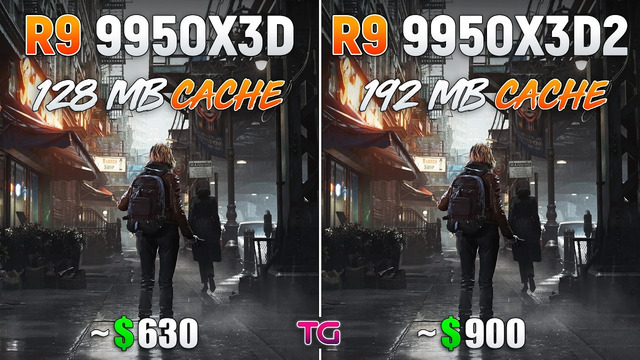 Ryzen 9 9950X3D2 vs Ryzen 9 9950X3D – Test in 10 Games